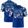 Custom Name Gradient Multicolour Soccer Team Clothes Football Jersey V-Neck T-Shirts Vintage Retro Summer Short Sleeve