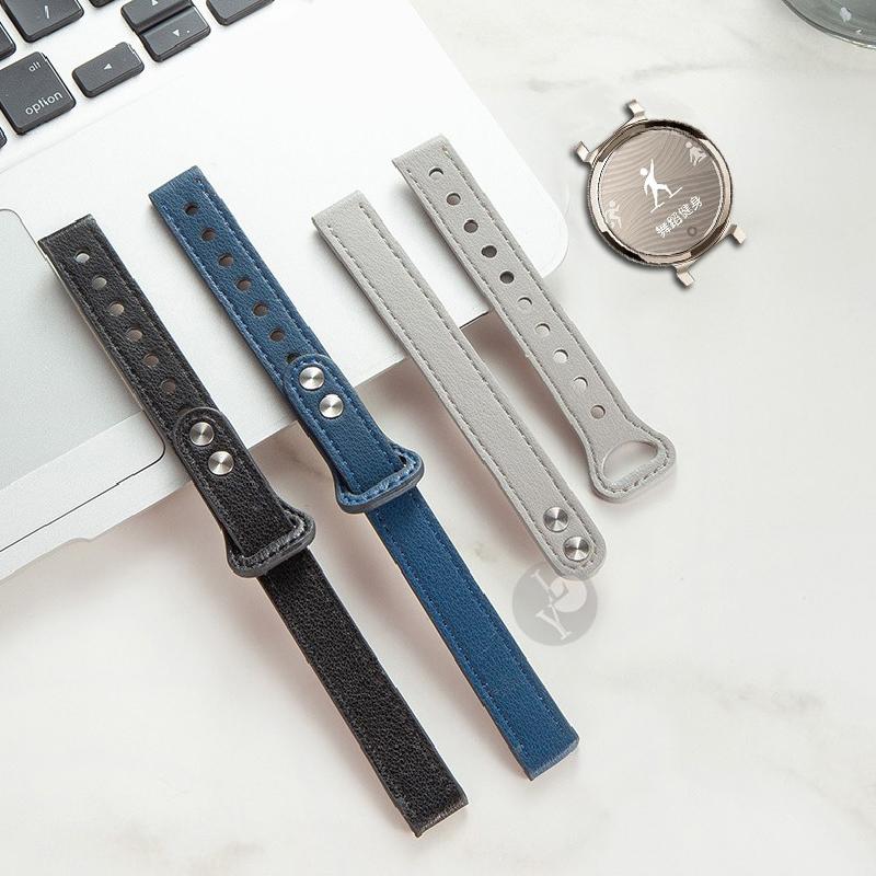 For New Garmin Lily2 Leather Bracelet Male Female Ins Style Sport Watchband Loop Clasp Lily 2 Generation Watch Strap 14mm
