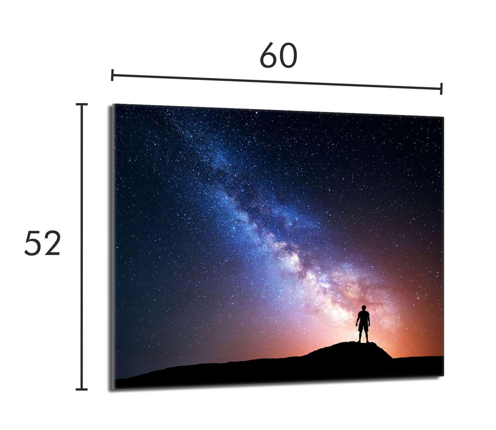 Szklana płyta ochronna na kuchenkę 60x52 Gwiazdy