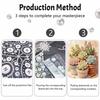 DIY Pearl Painting Canvas Succulents Design Shiny 3D Bead Art Kit Creative Leisure Craft for Living Room Wall Decor