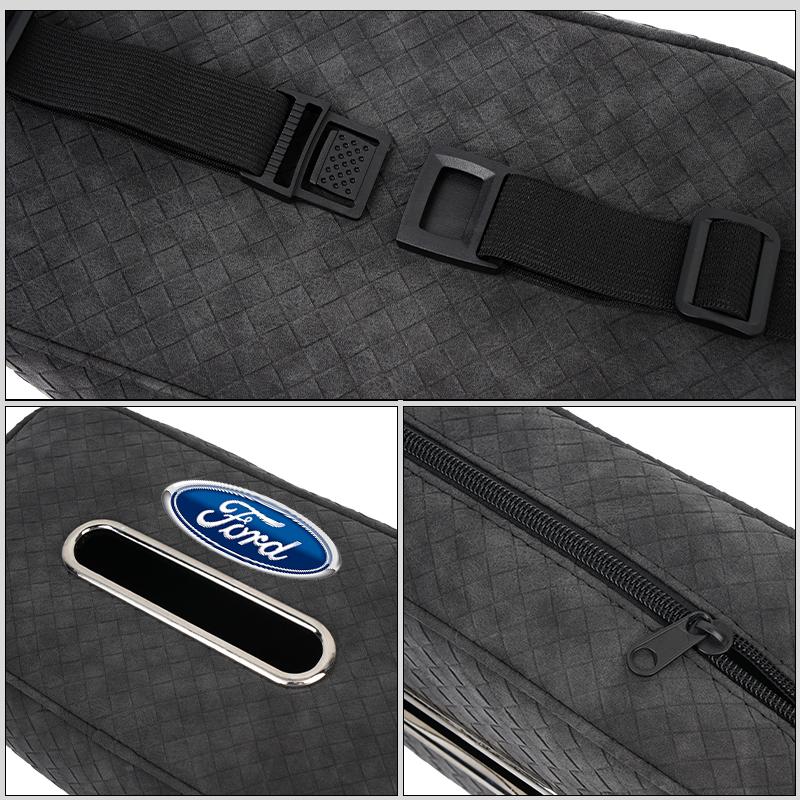 JQOZ8 Leather Car Tissue Box Hanging Auto Seat Back Paper Towel Holder For Ford Escort KA Flex Everest KA Expedition Falcon Fusion