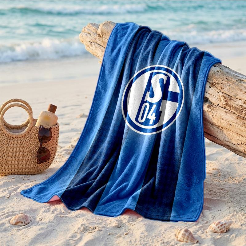 Asciugamano da Spiaggia Morbido Asciugatura Rapida Tema Schalke 04?Asciugamano Asciutto Per Vacanze Estive Al Mare Nuoto