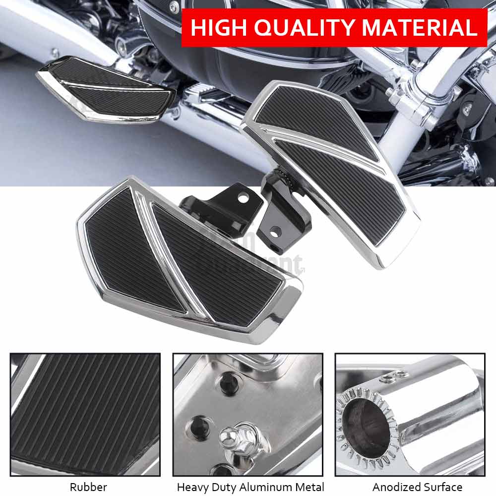 Motorcycle Chrome Driver Floorboards Pedal Rider Footboard Wide Footpegs Front Footrests For BMW R18 Classic R18 100 Years 2020+