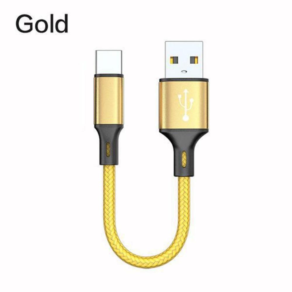 Fast Charging Nylon Braided USB C To Micro USB Data Sync Cable 25CM Compatible with Smartphones Tablets Durable and Flexible