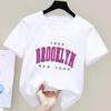 T Shirt Los Angeles Number 91 Brooklyn Graphic Round Neck Kids Tshirt Casual Girls Top