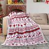 RIP1pc Christmas Blanket French Style Reindeer Snowflake 3D Print Lamb Fleece Blanket Machine Washable Birthday Gift Bedroom DecorR-I-P
