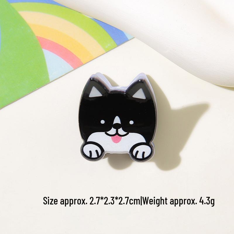 Niedliche Ozeantier Acetat Krallenklemme: Muschel, Delfin, Seestern, Welpen-Design