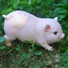 Garden Pig Statue, Outdoor Resin Piggy Ornament, Cute Piglet Sculpture, Farmhouse Decoration for Yard Lawn Patio