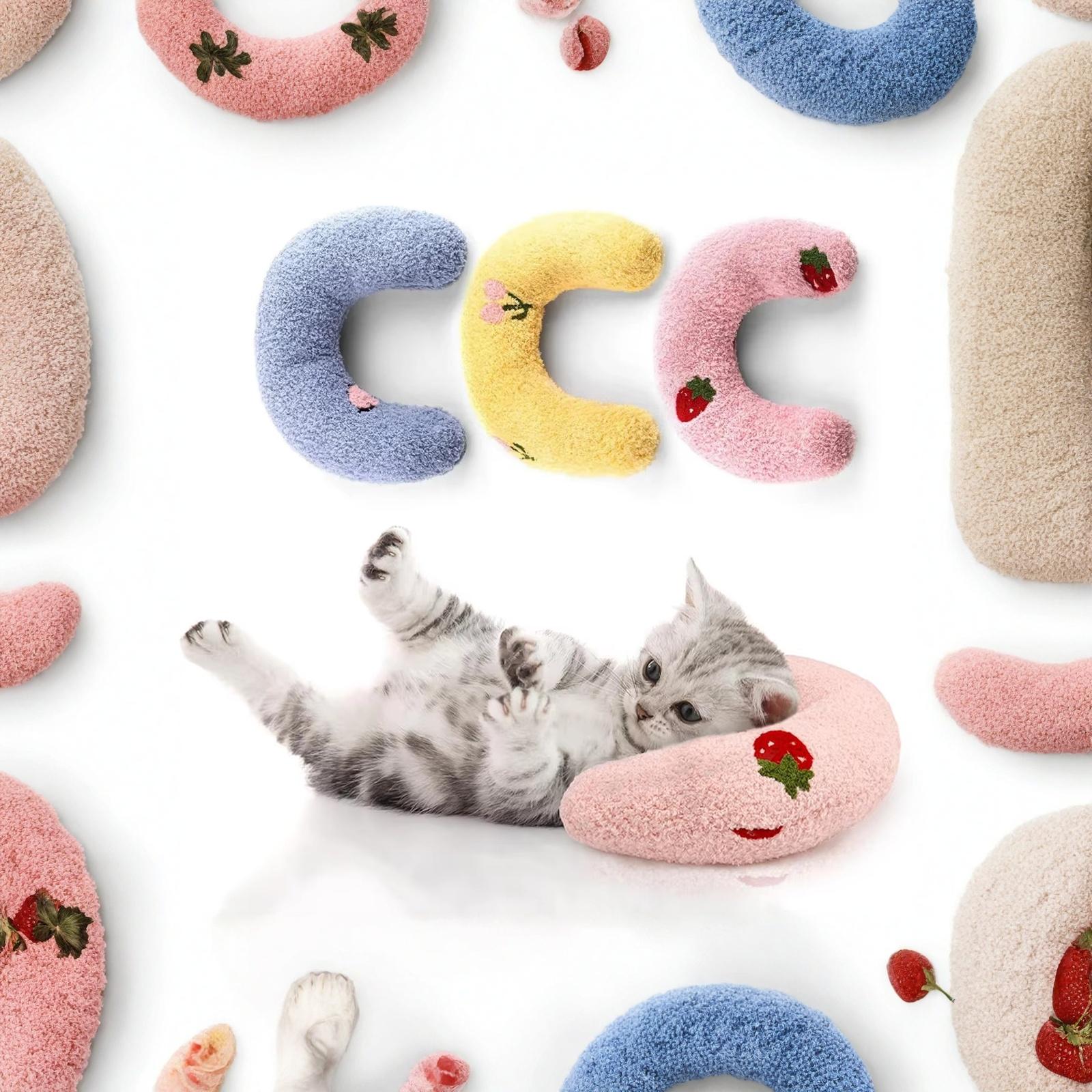 

Calming Pet U-Shaped Pillow Blanket Set for Dogs Cats Sleeping Bed one size