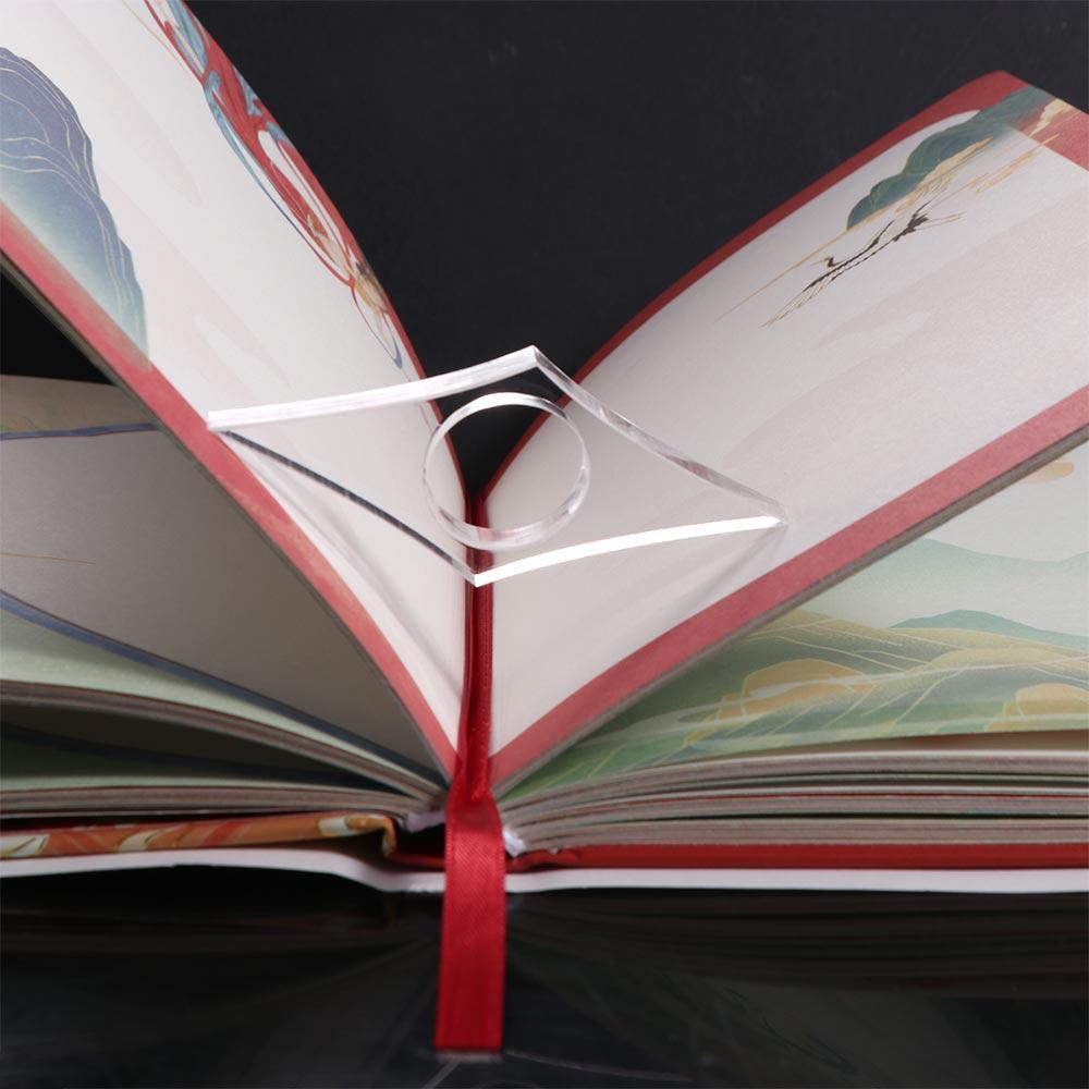Acrylic Thumb Book Support Spreader Book Page Holders Thumb Book Brace Students