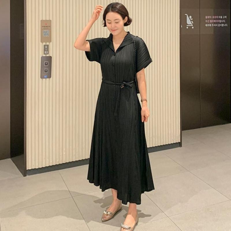 Cocoblack Shirt Pleats Dress 3 Color