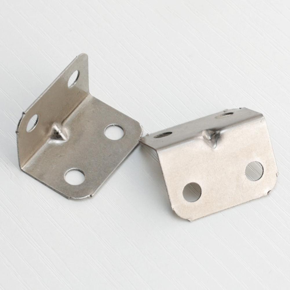 Robust Furniture Angle Bracket for Cabinets 1020pcs Nickel Iron L Hardware
