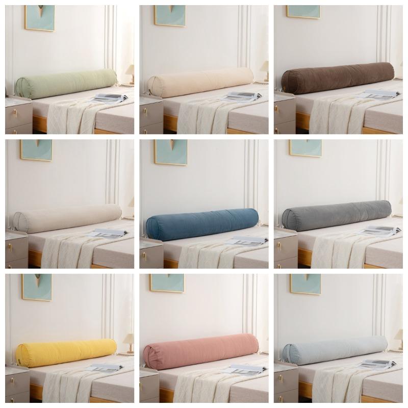 100/120cm Long Cylindrical Pillow with Handle for Neck Back Leg Support Removable Washable Pregnant Women Use Bedroom Pillow