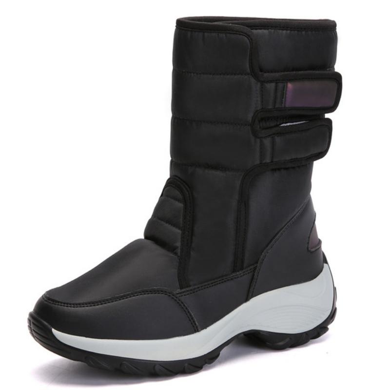 Damenstiefel Warme Damenschuhe Winter Wasserdichte Schneestiefel Plüsch Dicke Sohle Stiefeletten mit Plateau Botas Mujer Stiefeletten WSH3134