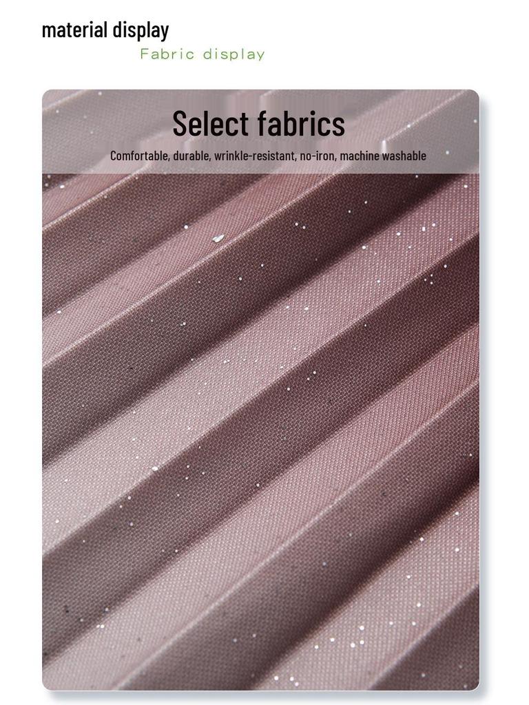 Verlauf Hohe Taille Plissee Midi Rock 2025 Damen Frühling/Herbst Mesh A-Linie Langer Rock