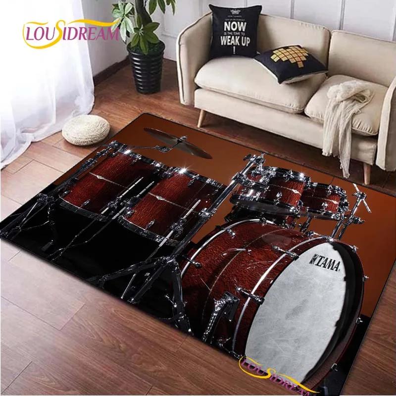 Fashion Brand Drums Carpet for Living Room Bedroom Rugs Kids Kitchen Door Unslip Floor Mats Birthday Gift Photography Props Rug