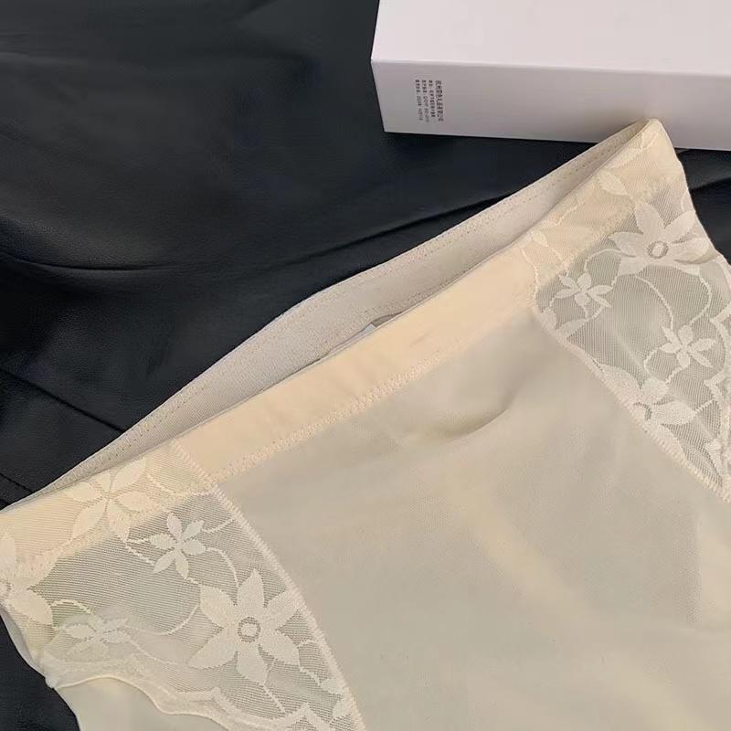 Women's Underwear Panty Sexy Lace Panties Plus Size High Waist Seamless Briefs Girls' Ice Silk Underpants Female Lingerie