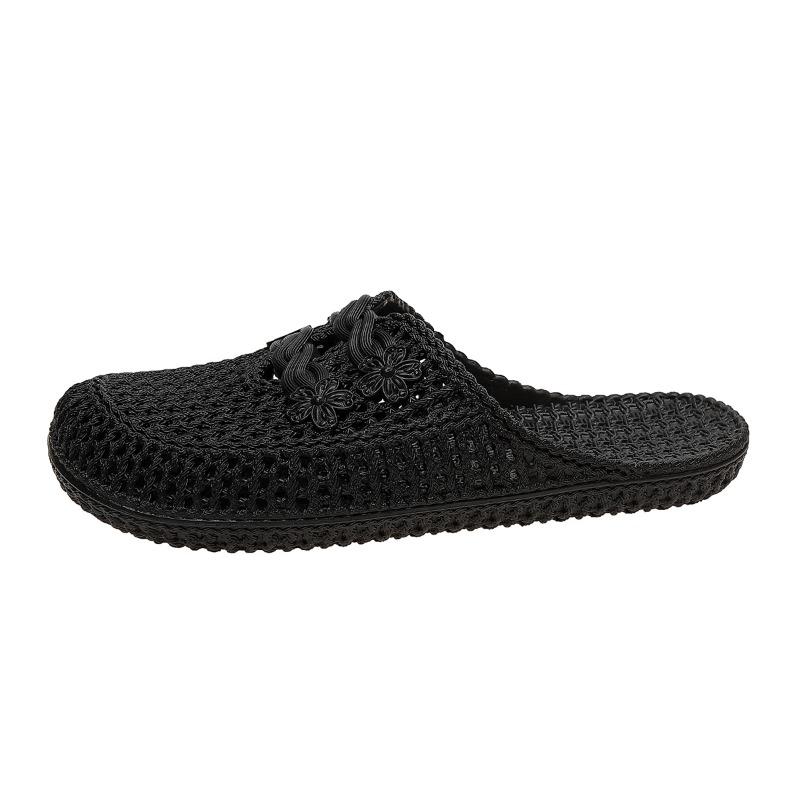 

Мода 2025 Новая Летняя Горячая Распродажа Женские Повседневные Сандалии с Закрытым Носком для Улицы, Ажурные Цветочные Женские Шлепанцы для Повседневной Носки, Zapatos De Mujer 40 чёрный