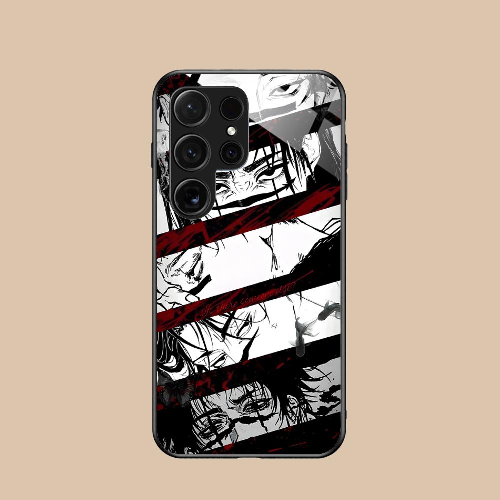 

Jujutsu Kaisen Choso Mobile Phone Case for Samsung Galaxy S26 S25 S24 S23 S22 S21 S20 Note20 Plus FE Ultra Glass Colorful Cover Galaxy S26