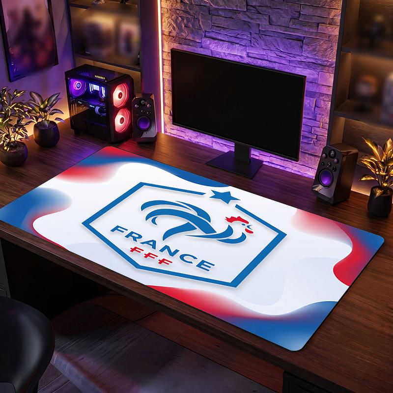 Tappetino Mouse Scudo Calcio Francia, Tappetino da Scrivania Esteso in Gomma Antiscivolo per Gaming Ufficio Laptop Regalo per Fan