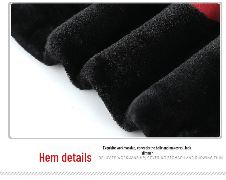 Stylish Winter Coat for Middle-aged and Elderly Women with Velvet Lining - Loose Fit, New Chinese Style