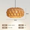 40cm Wooden Chandelier E26/E27 Wooden/Black Veneer Ceiling Light Southeast Asian Japanese Style for Hotel Bedroom Restaurant
