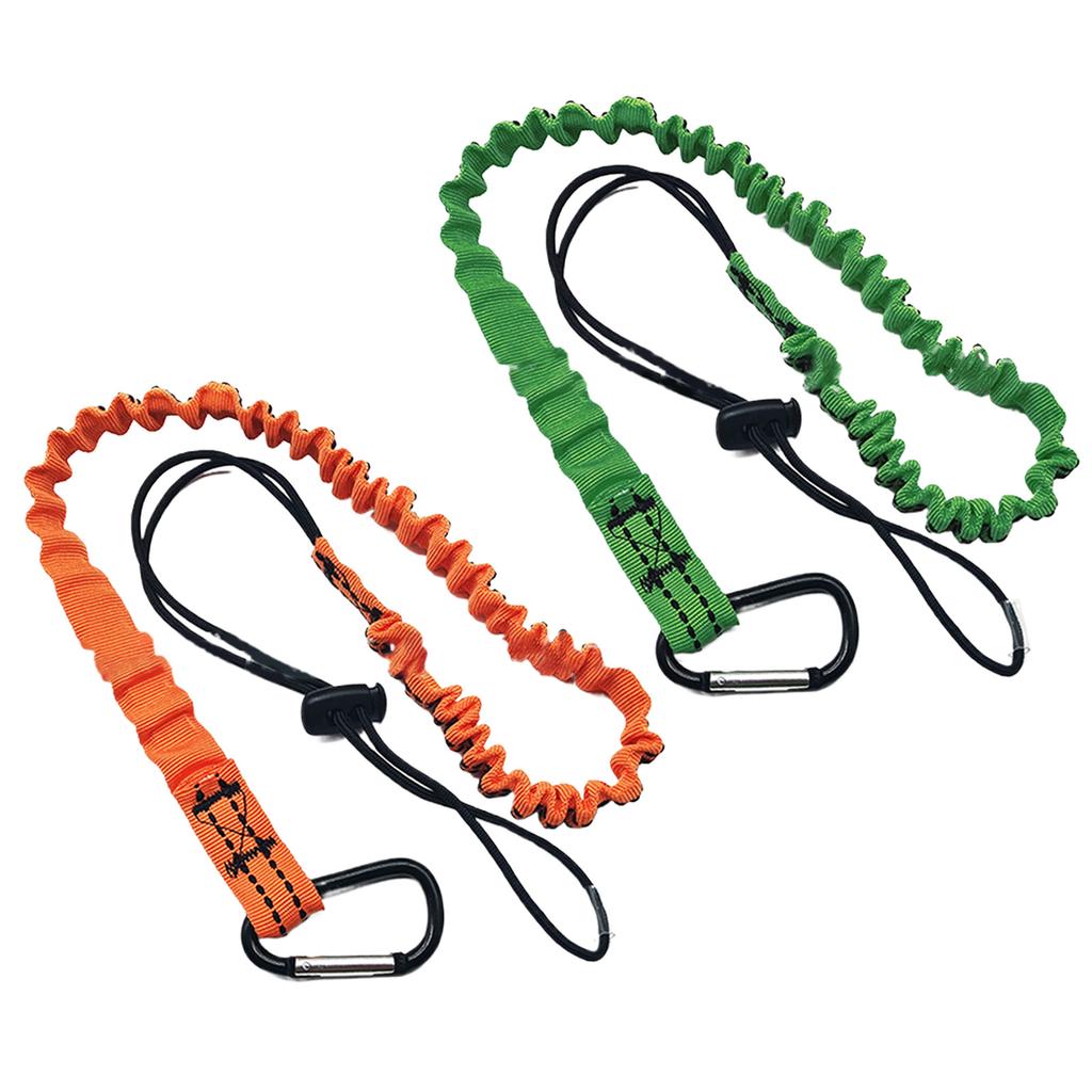 Portable Tool Lanyard Portable Anti-Falling Safety Rope Tool Leash Retractable Bungee Cord with Lock Carabiner