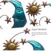 12,6 Zoll Sonne Mond Wanddeko - Outdoor Metall Wandkunst, Indoor Hängend, Garten Büro Dekorationen, Stern Statue Hängeornamente