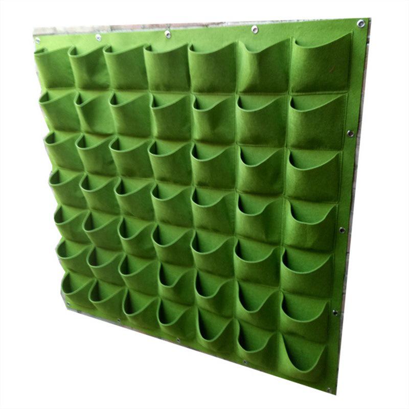 Wall-Mounted Vertical Garden: Non-Woven Felt Plant Bag for Home Gardening and Balcony Décor.