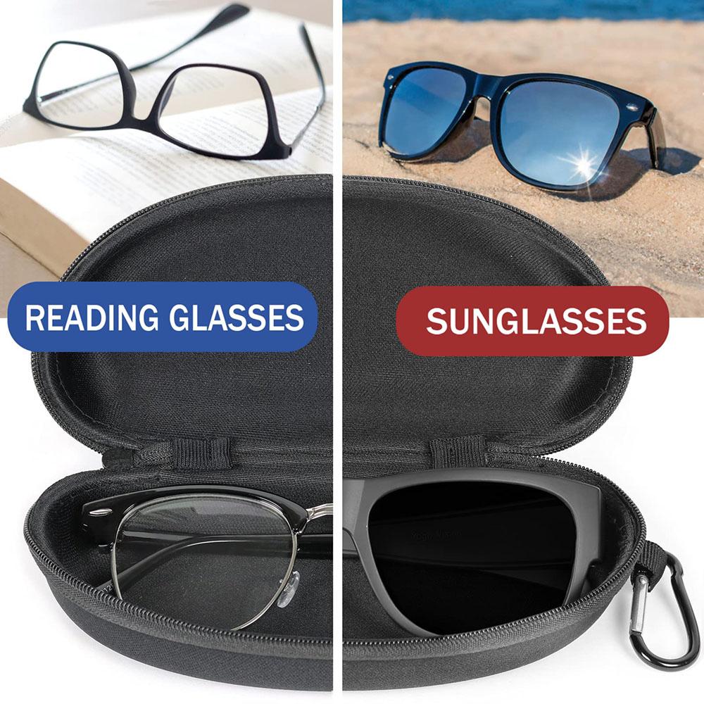 1Pc Sunglasses Sunglasses Men's Women's Storage Box Portable Anti-Stress Travel Zipper Eyeglasses Frame Glasses Case