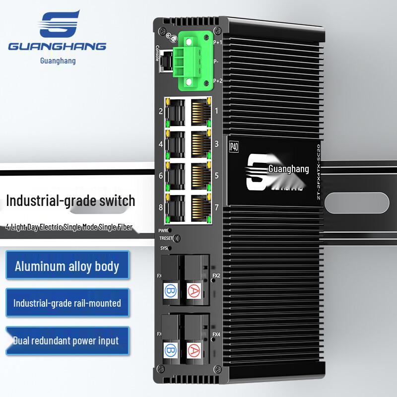 Guanghang Unmanaged Industrial Fiber Optic Transceiver
