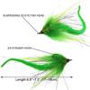 2PCS 2/0 Dragontail Fly for Bass or Muskie Fishing Lures for Big Game Fly Fishing Streamer Fly