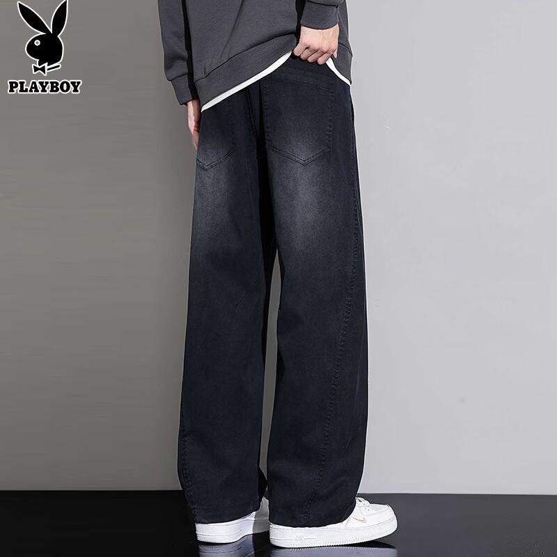 PLAYBOY Men's Relaxed Straight-Leg Casual Jeans