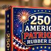Acrylic Surprise Gift Boxes 2026 USA 250th Anniversary Rubber Duck Advent Calendar, 24-Day Patriotic Countdown Creative Holiday Kit Collection Box, 2D
