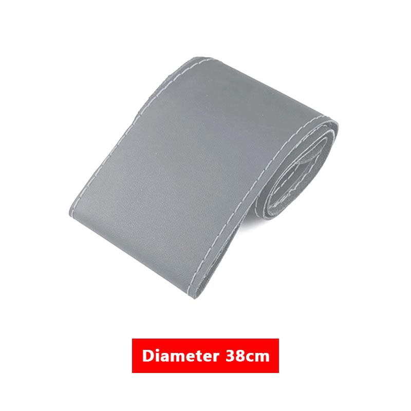 38cm DIY Car Steering Wheel Braid Cover Microfiber Leather Needles And Thread Soft Non-slip Auto Interior Accessories Kits