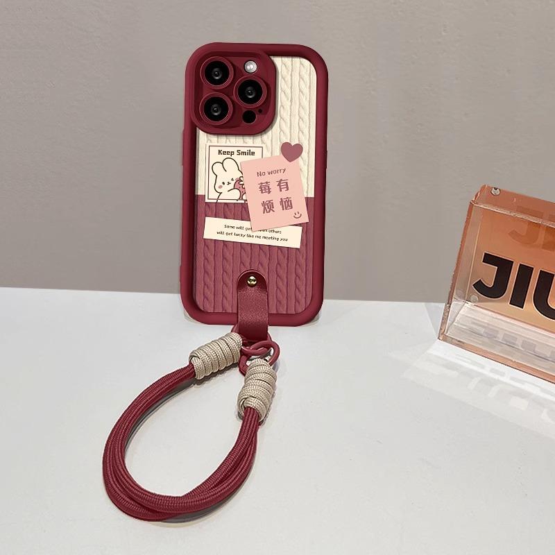 

Ремешок «Желание сбывается» подходит для Apple 16PRO, чехол для телефона из овчины 15/14 Plus, силиконовый противоударный 13, осень и зима iPhone 12 Pro