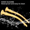 Golden Silicone Soft Extra Long Anal Plug Anal Expansion Masturbator Adult Sex Toy Fisting Plug Tail Slave BDSM