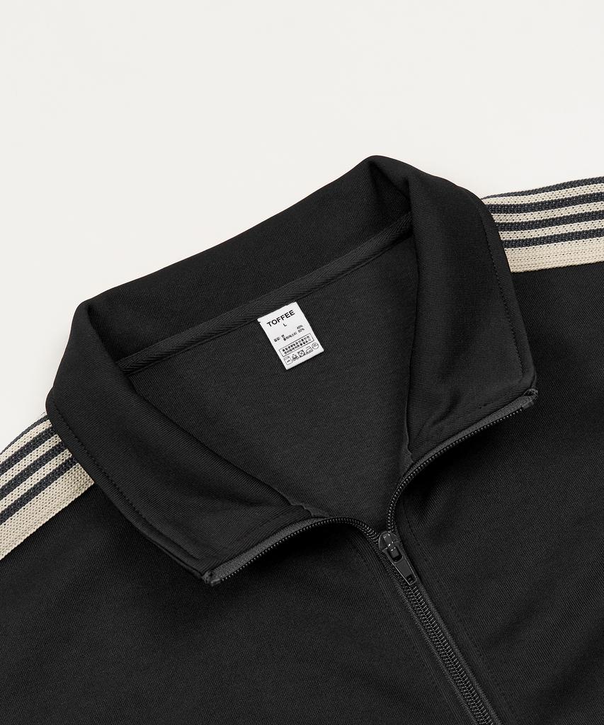 Toffee Side Line Track Jacket (Black)