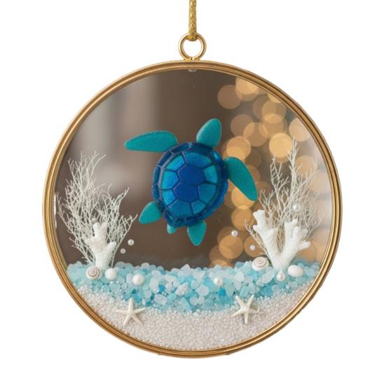 

Рождественское украшение Серия Океан Акриловые украшения Рождественский подвесной декор с океанской тематикой Праздничный подарок для дома и для украшения елки Tortoise