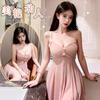 Erotic Lace Mesh Nightgown: Sexy Low-Cut See-Through Camisole Pajamas