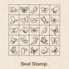 Stamp Set For Kids 25 Pieces Wood Butterfly Craft Stamps Vintage Stamp Making Kit With Box Decorative Make Your Own Art Stamps