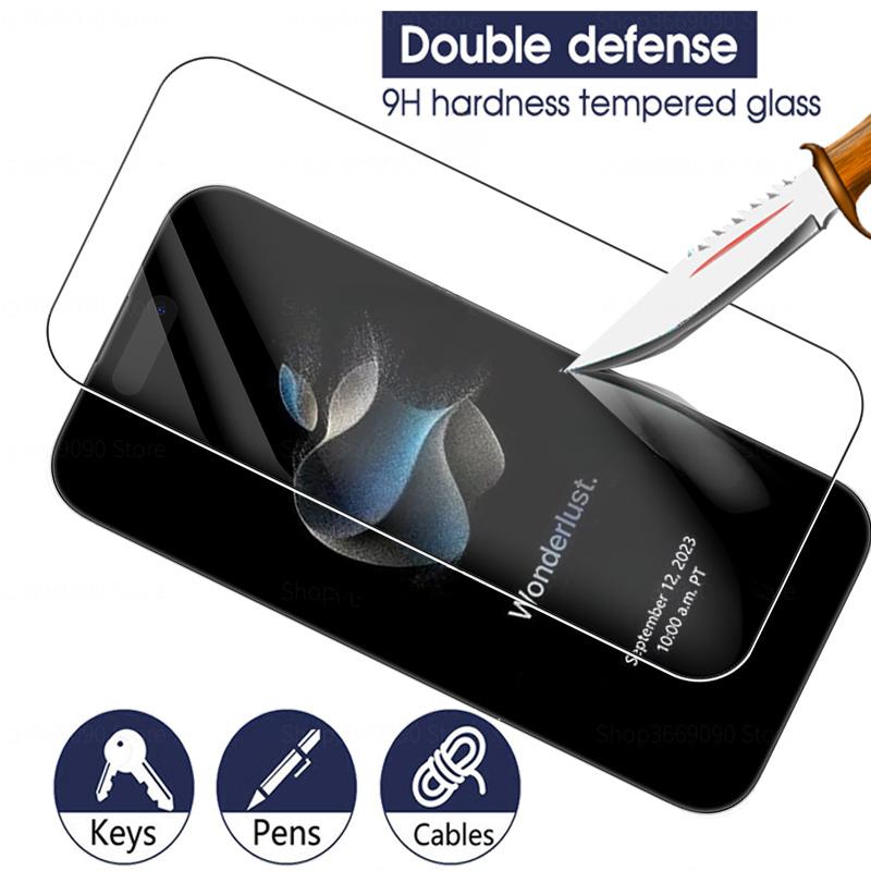 5 Stück Hülle aus gehärtetem Glas für iPhone 15 16 Pro Max Schutzglas iPhone15 Pro Max iphon 16Pro Max 15 Displayschutzfolien