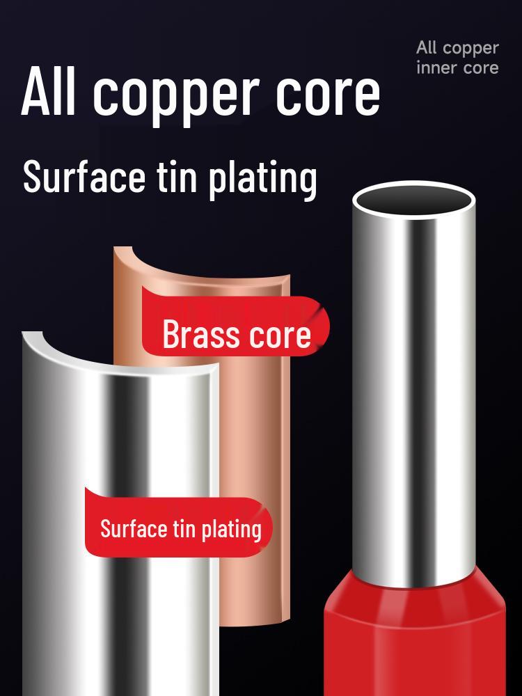 European Pin-Type Pre-Insulated Copper Ferrule Wire Connectors with Crimping Pliers