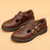 Mary Jane shoes leather low-top, Martin shoes women's British fashion casual leather shoes