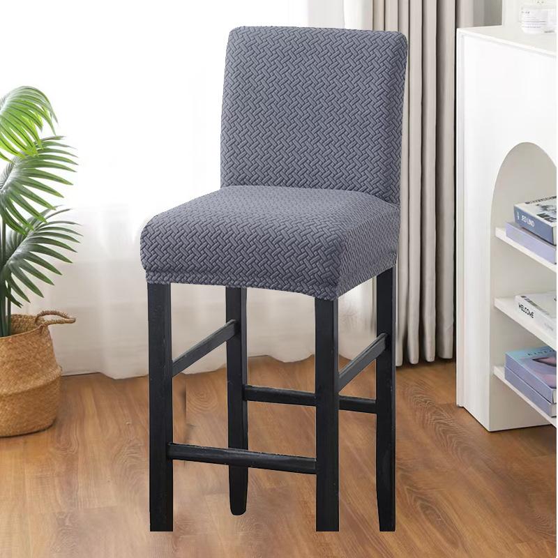 Elastic Hair Pulling Low Back Chair Cover High Stool Cover Hotel Chair Cushion Cover Household Dust Cover