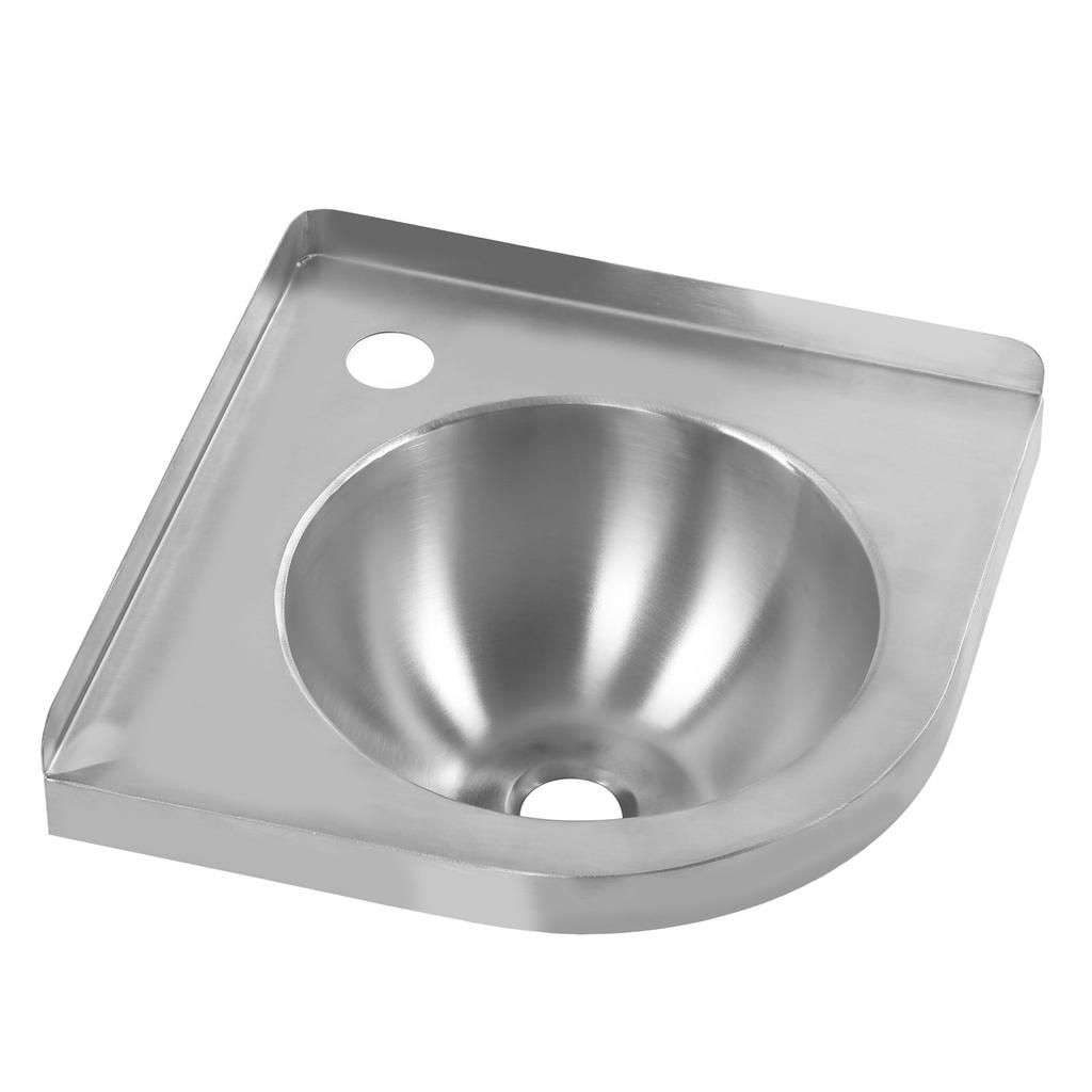 Corner Triangle Basin Sink Brushed Finish Kitchen Bathroom Hand Wash Basin Sink for Boat Caravan RV Camper