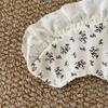 Adjustable Snap Baby Ruffle Bib Floral Lace Saliva Towel Vintage Feeding Drool Bib  0-2 Years Baby