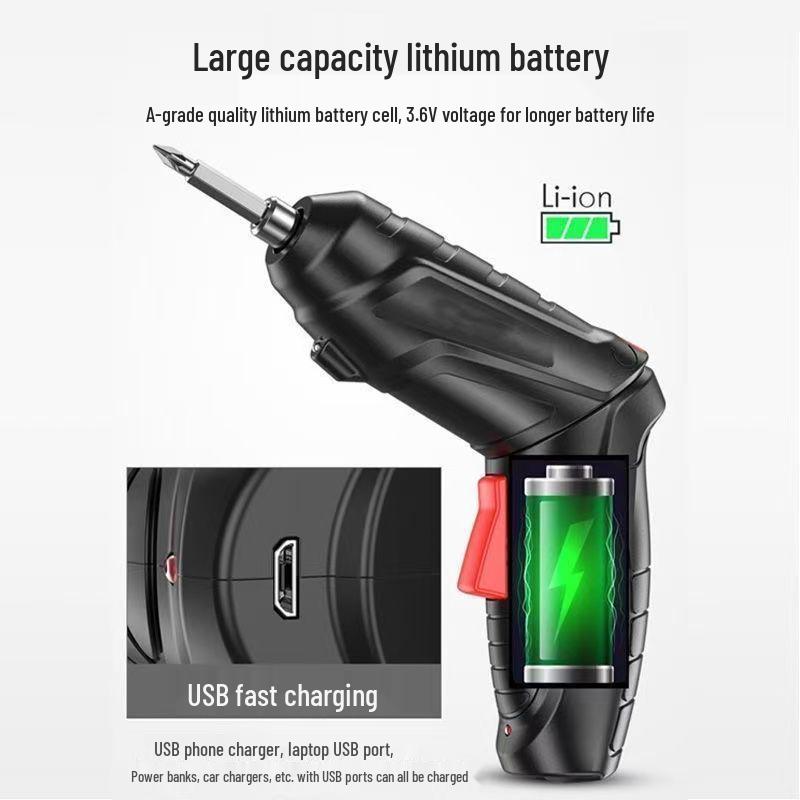Rechargeable Mini Electric Screwdriver & Hand Drill for Household Use