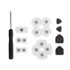 1 Set of Conductive Silicone Rubber Pad with Screwdriver Compatible for PS4 Controller