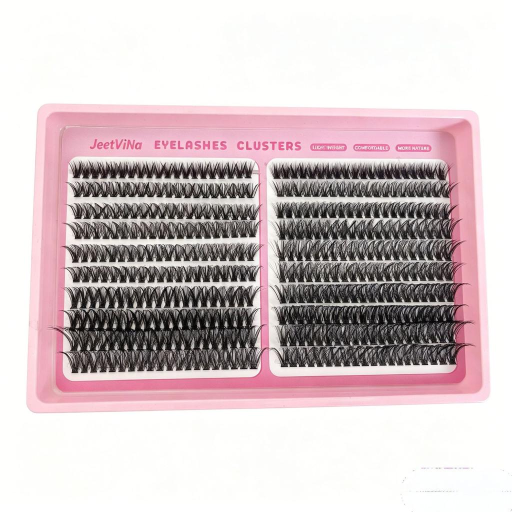 False Eyelash Set Glue Single Cluster Dense Glue-Free Exaggerated Super Long Whole Large Capacity Eyelash Book